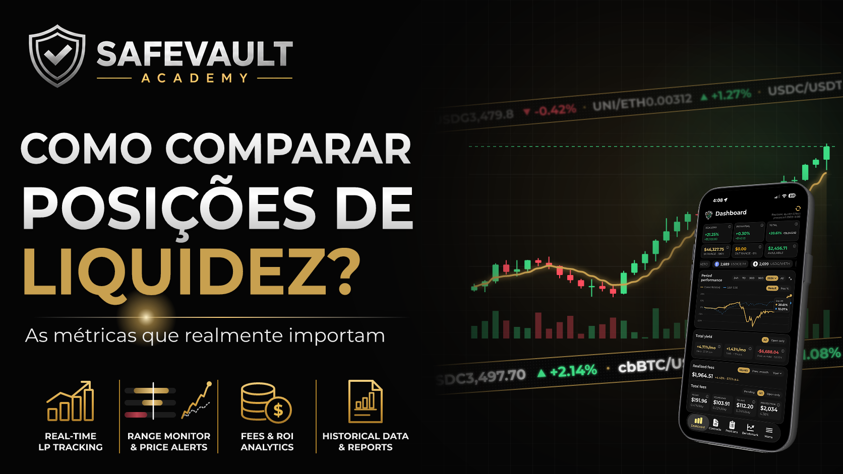 Como acompanhar e comparar posições de liquidity pool?